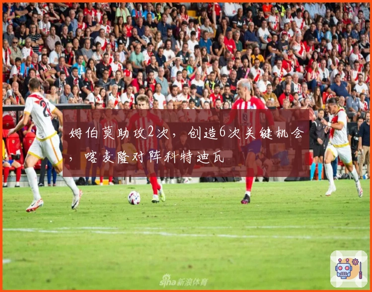 姆伯莫助攻2次，创造6次关键机会，喀麦隆对阵科特迪瓦