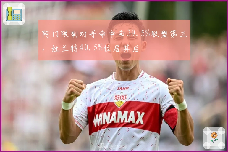 阿门限制对手命中率39.5%联盟第三，杜兰特40.5%位居其后